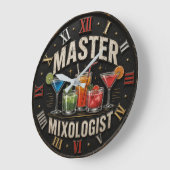 Master Mixologist Bartender Gift Retro Home Bar Grote Klok (Hoek)