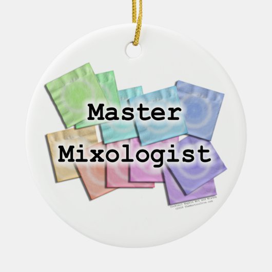 MASTER MIXOLOGIST Ornament for bartenders (Voorkant)