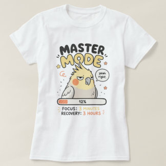 Master Mode Kaketiel Meme PNG | Grappige Uitgeputt T-shirt