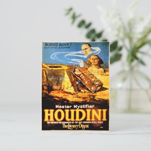 Master mystifier Houdini Rare  Briefkaart (Staand voorkant)
