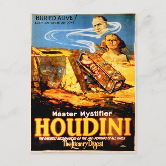 Master mystifier Houdini Rare  Briefkaart (Voorkant)