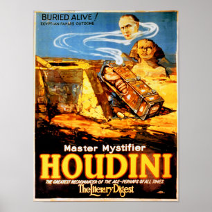 Master mystifier Houdini Rare  Poster