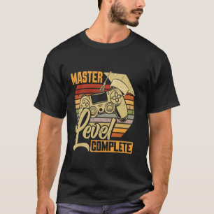 MASTER NIVEAU VOLTOOID Masterdiploma Gamers Gamin T-shirt