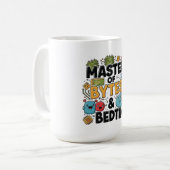 Master of Bytes en SlaapTijd Papa T-Shirt Koffiemok (Voorkant links)
