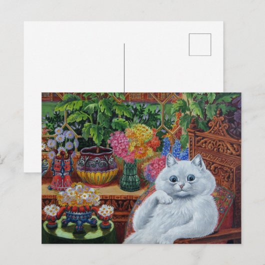 "Master of Cat College" van Louis Wain Briefkaart (Voorkant / Achterkant)