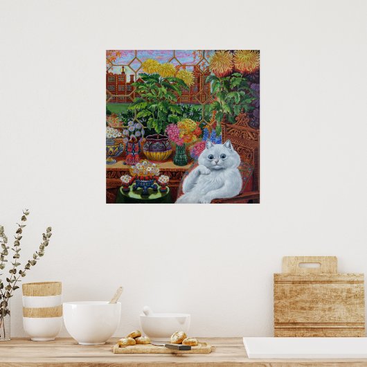 "Master of Cat College" van Louis Wain Poster (Keuken)