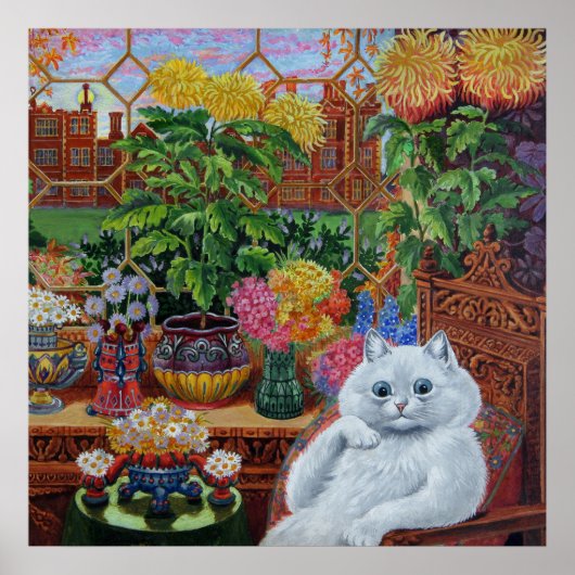 "Master of Cat College" van Louis Wain Poster (Voorkant)