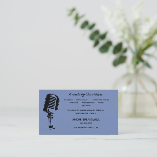Master of Ceremonies Visitekaartje (Staand voorkant)