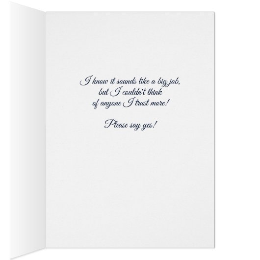 Master of Ceremonies Wedding Request Navy Blue (Binnen (Rechts))