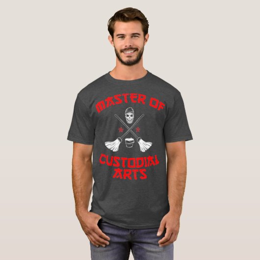 Master of Custodial Arts school bewaargift T-shirt (Voorkant volledig)