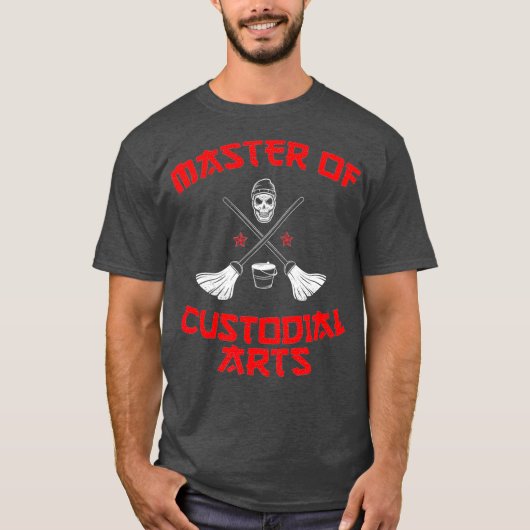 Master of Custodial Arts school bewaargift T-shirt (Voorkant)