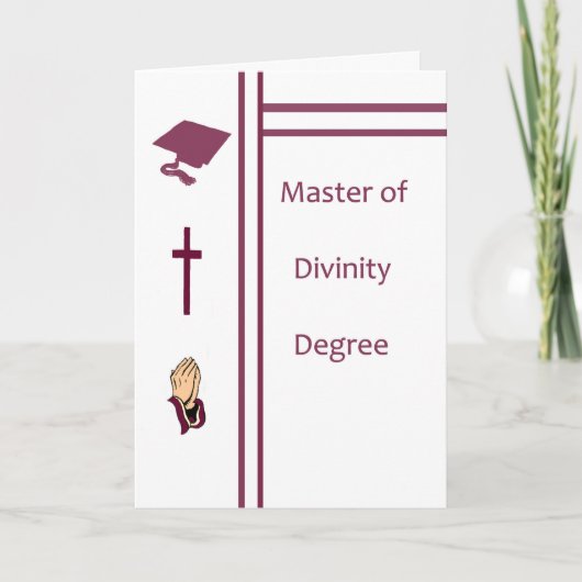 Master of Divinity Degree, Wenskaart Kaart (Voorkant)