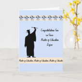 Master of Education Degree Kaart for Son (Gele Bloem)