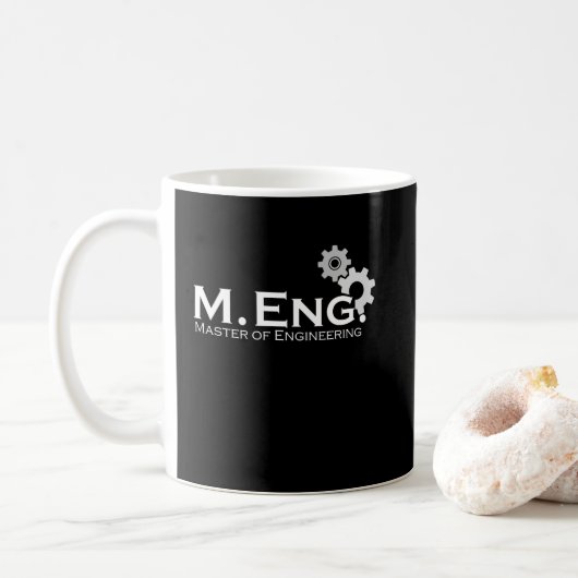 Master of Engineering Ingenieur M.Eng. Abschluss A Koffiemok (Met donut)