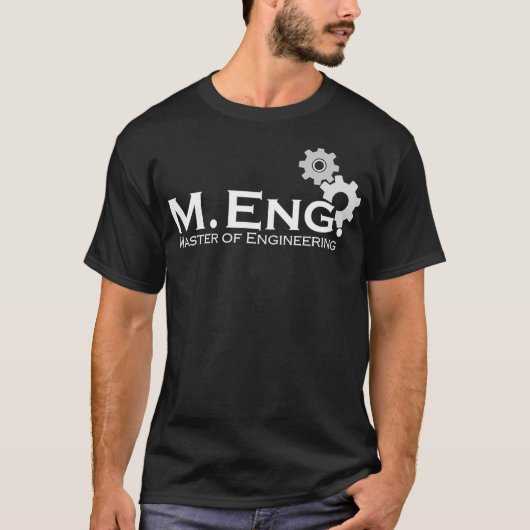 Master of Engineering Meng Engineer academische gr T-shirt (Voorkant)