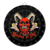 Master of Hell Gothic Skull and Cherubs Design Dartbord (Voorkant)