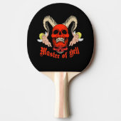 Master of Hell Gothic Skull and Cherubs Design Tafeltennisbatje (Voorkant)