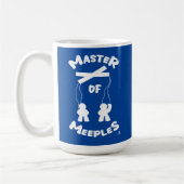 Master of Meeples Grappige Gamer Puppet Slogan Koffiemok (Links)