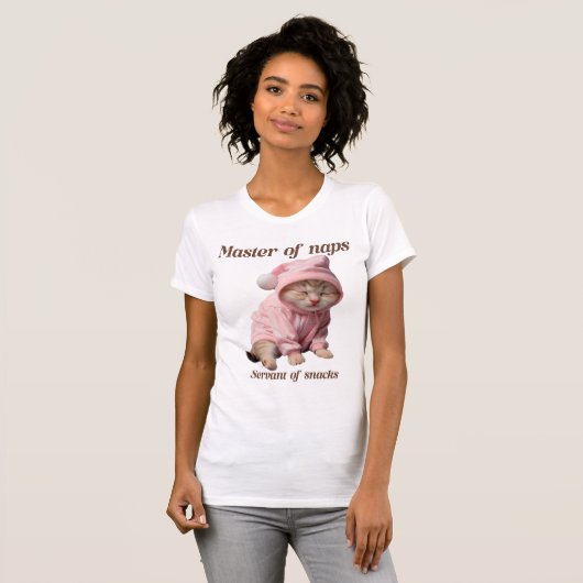 Master of naps, servant of snacks  t-shirt (Voorkant volledig)