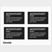 Master Of Numbers - Definitie Van De Accountant Rechthoekige Sticker (Vel)