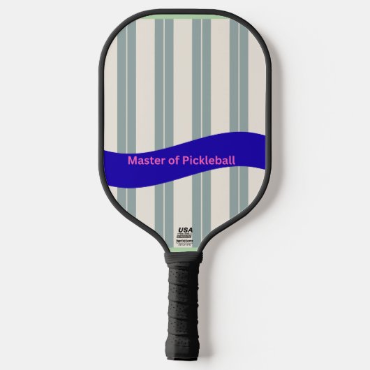 Master of Pickleball Paddle – Blue Wave Stripe (Achterkant)