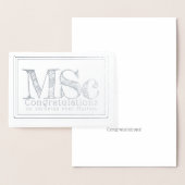 Master of Science diploma felicitatiekaart Folie Kaarten (Display)
