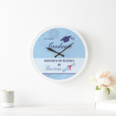Master of Science in Business Blue met Swirl Grote Klok (Huis)