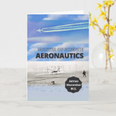 Master of Science in de luchtvaart gefeliciteerd Kaart (Gele Bloem)