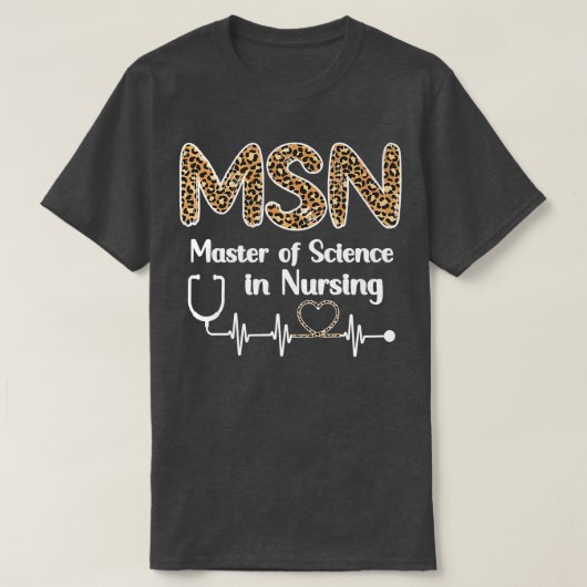 Master of Science in het verpleegkundig Afstuderen T-shirt (Design voorkant)