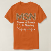 Master Of Science In Nursing Student Graduation T-shirt (Design voorkant)