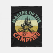 Master Of The Campfire Dad Camping Shirt Camping D Fleece Deken (Voorkant)