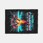 Master Of The Campfire Dad Men Camping Enthusiast Fleece Deken (Voorkant (Horizontaal))