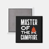 Master Of The Campfire Kampeerder Vader Camping T- Magneet (Voorkant / Achterkant)