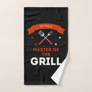 Master of the Grill witziger Spruch zum BBQ Handdoek