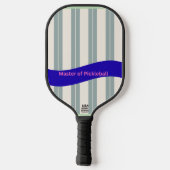 Master Pickleball Paddle – Blauwe Golf Streep (Achterkant)
