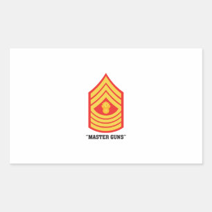 Master Pistolen Rechthoekige Sticker