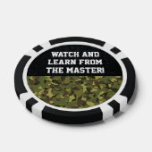 Master Poker Speler Camo Zwart Cool Grappig Chips (Enkel)