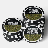 Master Poker Speler Camo Zwart Cool Grappig Poker Chips (Opstapeling)