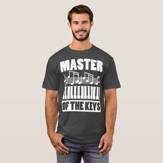 Master Professional Notes Piano Pianist Player T-shirt (Voorkant volledig)