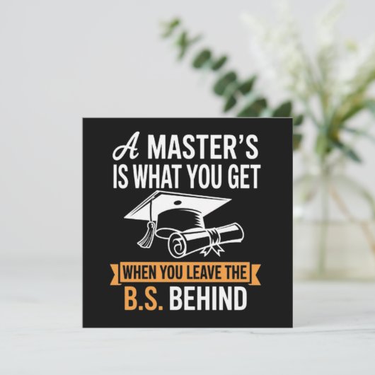 Master’s Degree MBA Masters Degree Graduation Kaart (Staand voorkant)