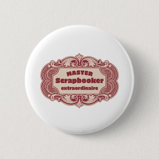 Master Scrapbooker Extraordinaire Ronde Button 5,7 Cm (Voorkant)