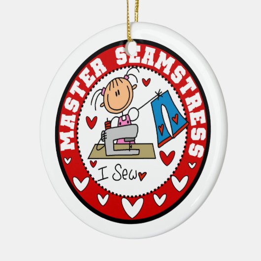 Master Seamstress Keramisch Ornament (Links)