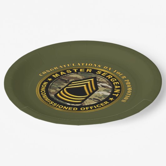 Master Sergeant Promotie Papieren Bordje (Gekanteld)