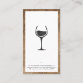 Master Sommelier Wine Barrel Wooden Boards Visitekaartje (Achterkant)