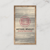 Master Sommelier Wine Barrel Wooden Boards Visitekaartje (Voorkant)