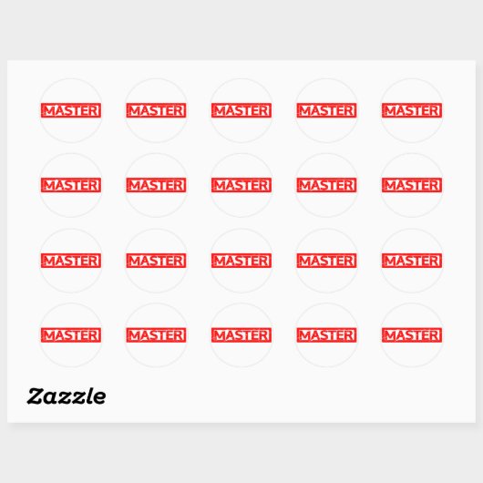 Master Stamp Ronde Sticker (Vel)