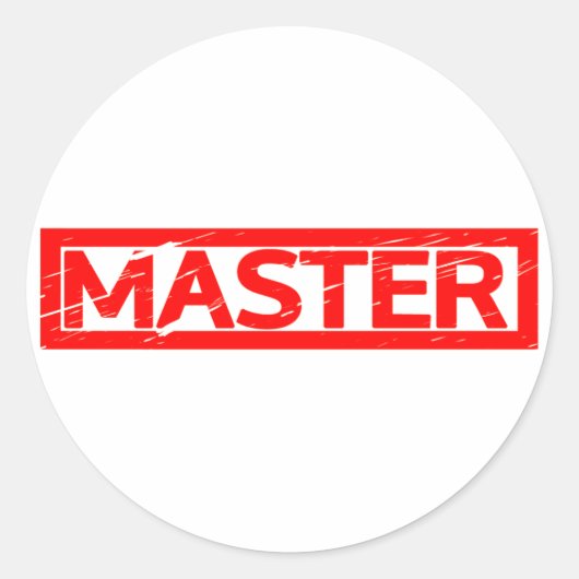 Master Stamp Ronde Sticker (Voorkant)
