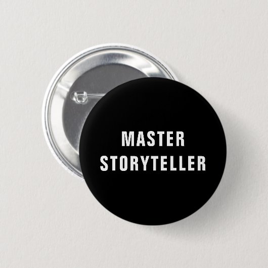 Master Storyteller - Gamemaster - Schrijver Ronde Button 5,7 Cm (Voorkant /achterkant)