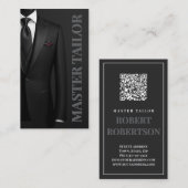 Master Tailor Classic Black Tuxedo Boutique Visitekaartje (Voorkant / Achterkant)