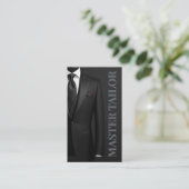 Master Tailor Classic Black Tuxedo Boutique Visitekaartje (Staand voorkant)